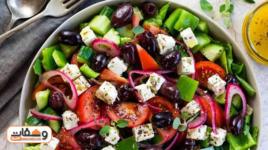 طريقة عمل سلطة يونانية مع الشيف نورا السادات