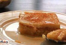 طريقة عمل بسبوسة السينابون 15 ثانية