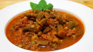 إيدام باللحم والبامية