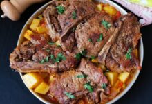 صينية ريش بالفرن مع البطاطا