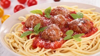 مكرونة بكرات اللحم