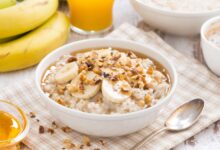 الشوفان بالحليب