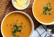 شوربة العدس والقرع