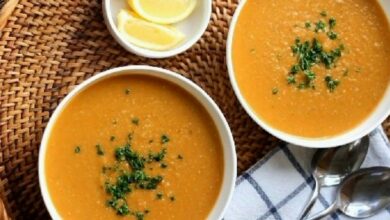 شوربة العدس والقرع